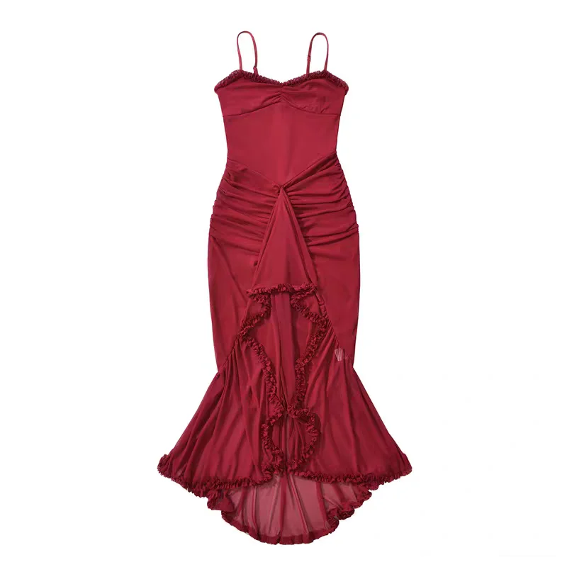 Elegant Sexy Irregular Split Mesh