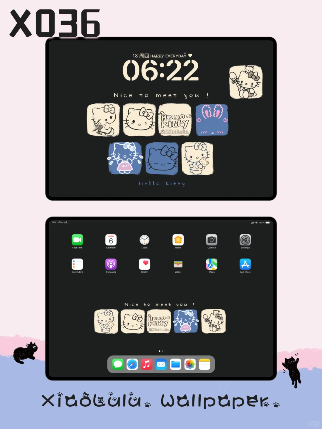 X036丨平板壁纸丨可爱kityy壁纸丨凯蒂猫
