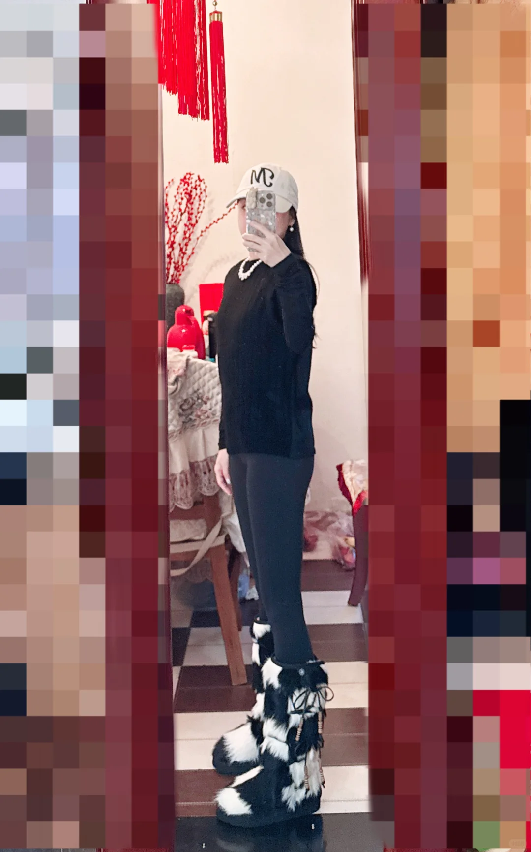 雪地靴穿搭/lulu瑜伽裤很百搭