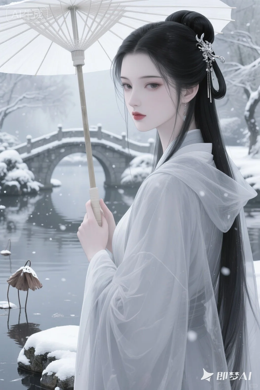 即梦分享【3.0】古风/美女/伞/雪景