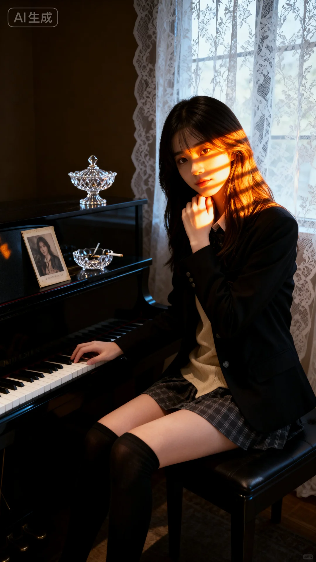 钢琴房的 jk 少女🌸🌸🌸