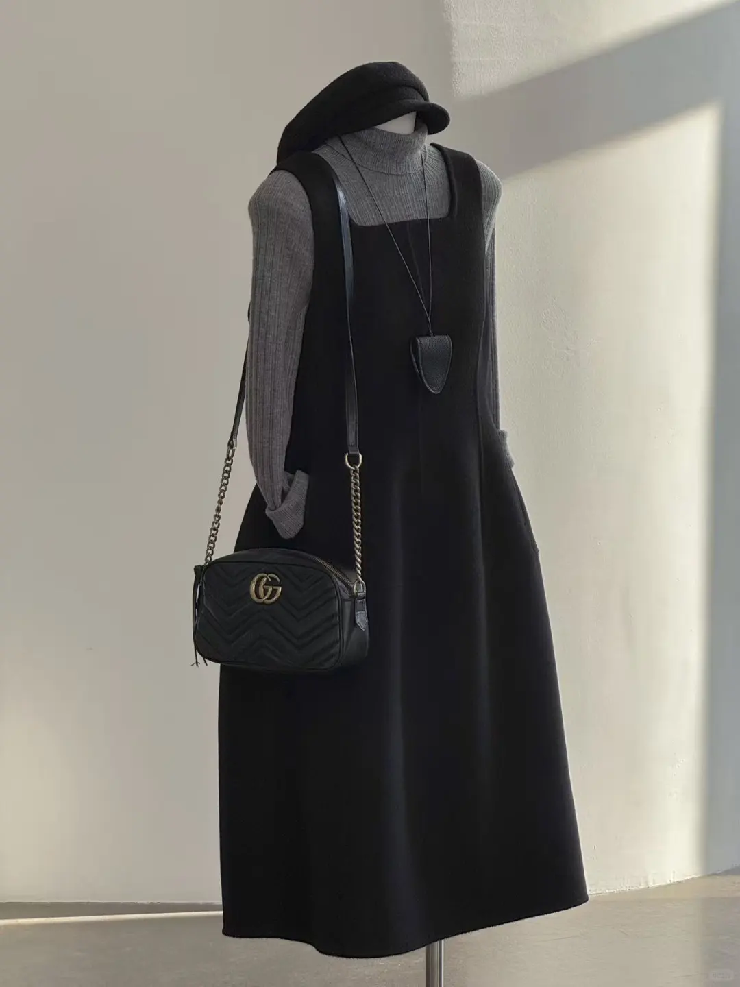 秋冬本命背心裙🖤收腰小黑裙长款来啦！