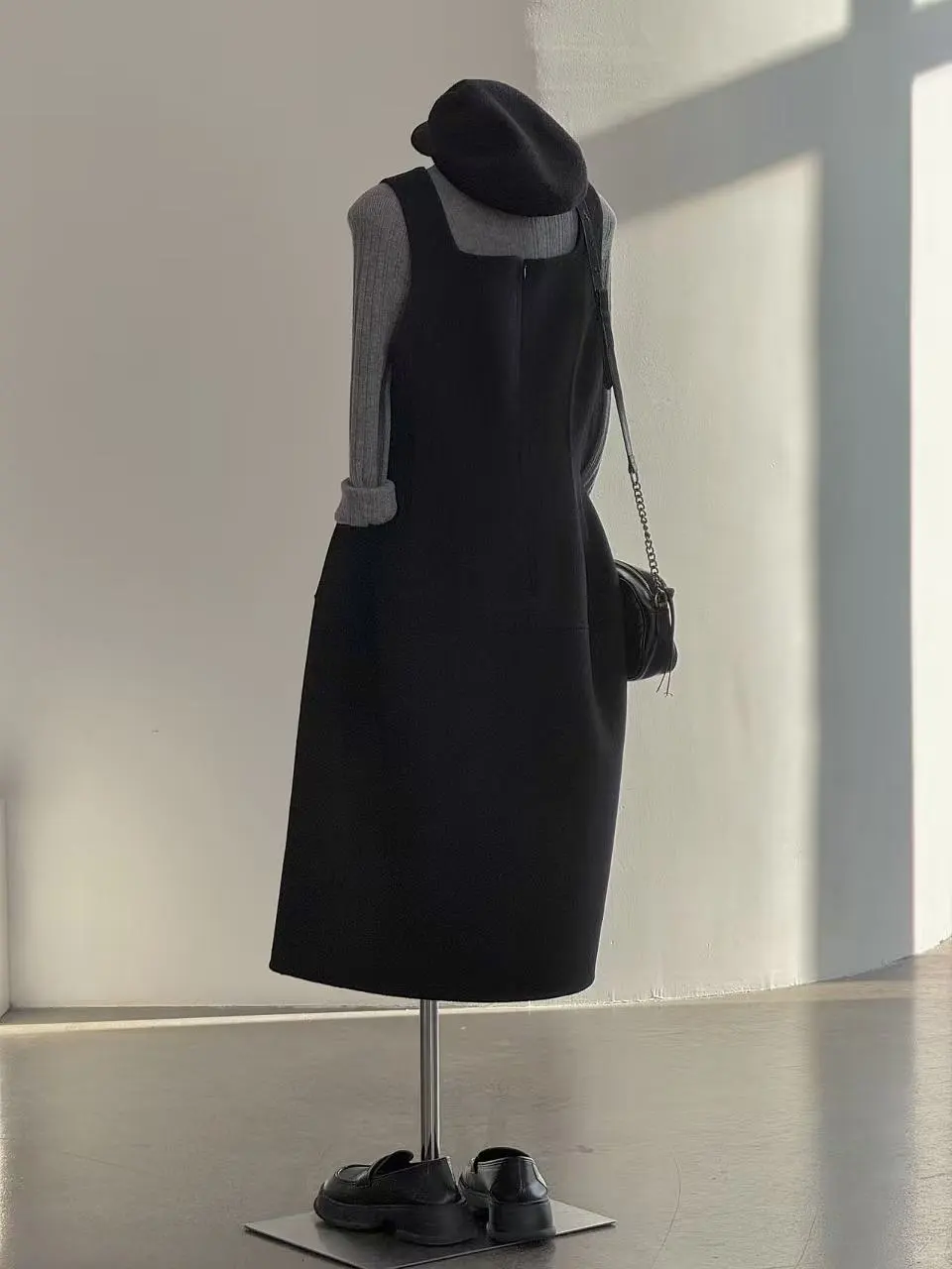 秋冬本命背心裙🖤收腰小黑裙长款来啦！