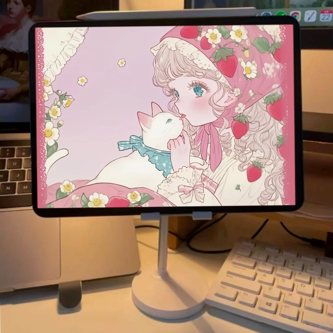 草莓🍓少女｜平板电脑壁纸✨