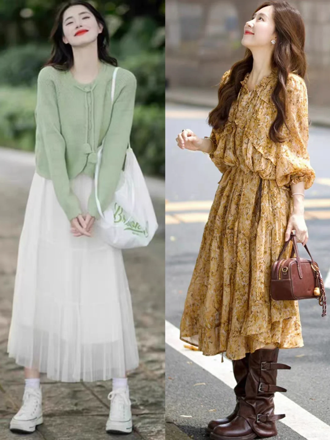 秋季女生裙装显瘦时髦高级穿搭指南 温柔