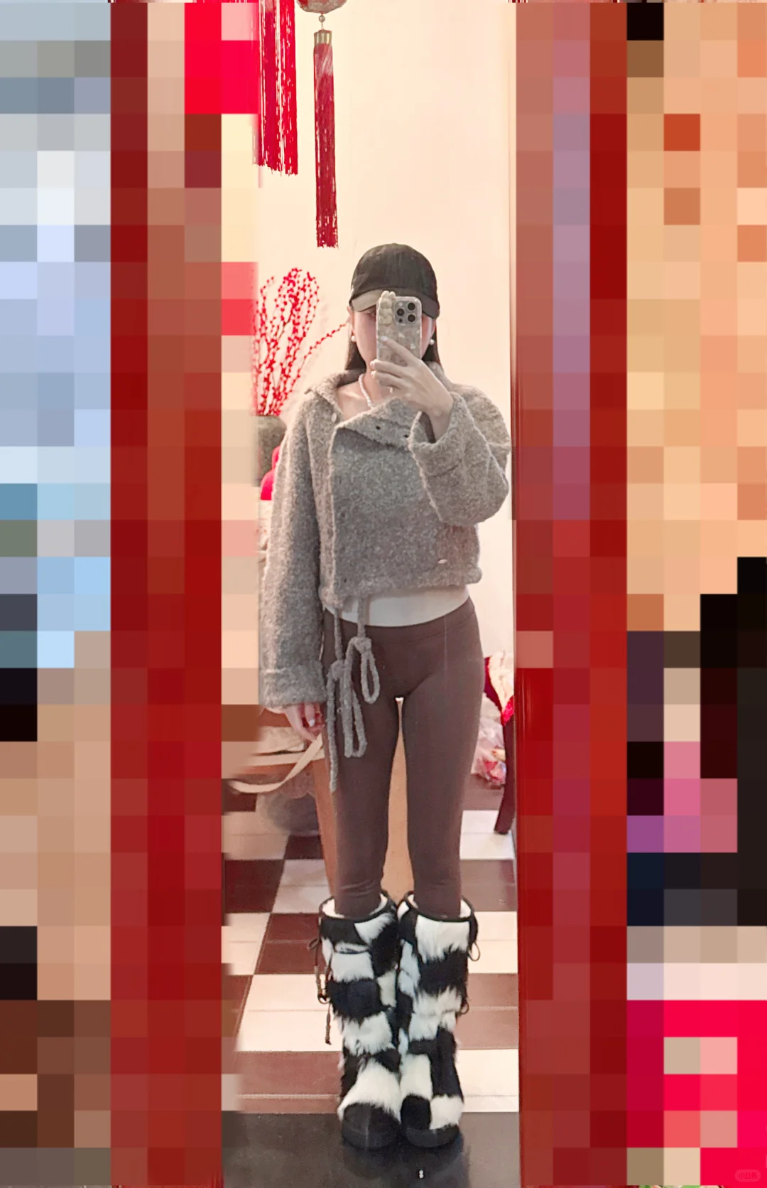 雪地靴穿搭/lulu瑜伽裤很百搭