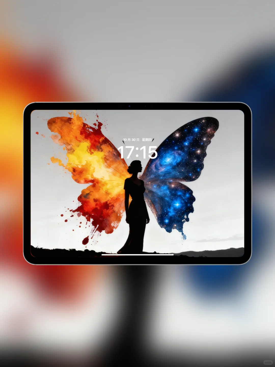 蝴蝶之翼一半火焰一半银河|ipad壁纸