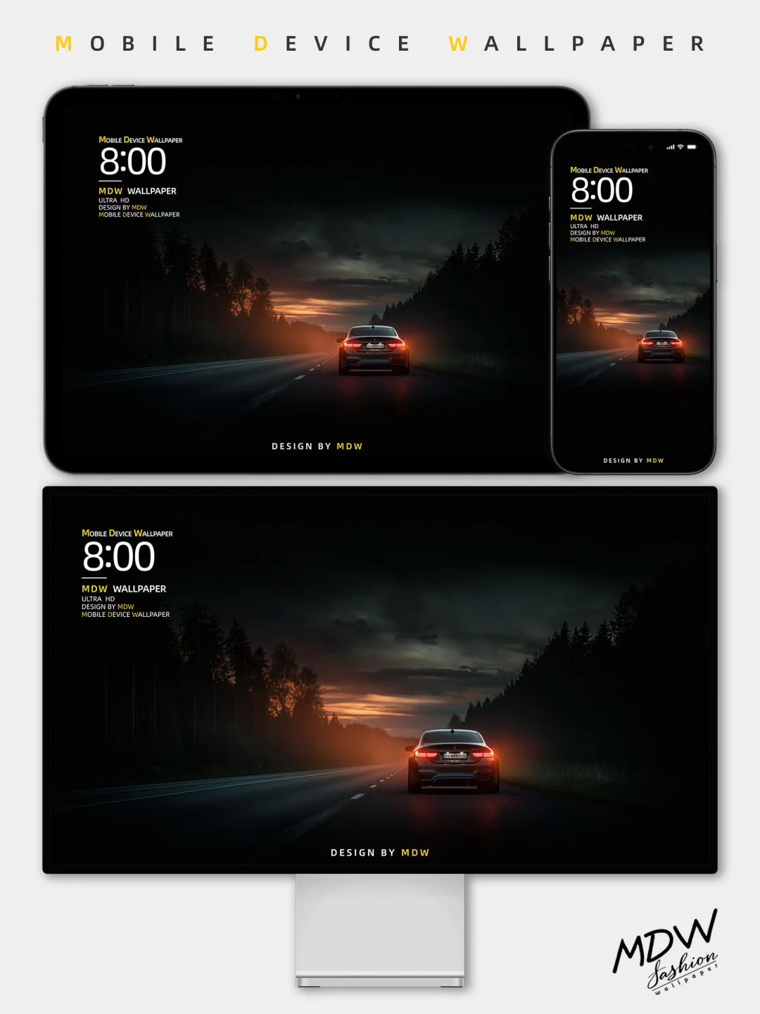 6K通用高清壁纸｜夕阳下疾驰｜453