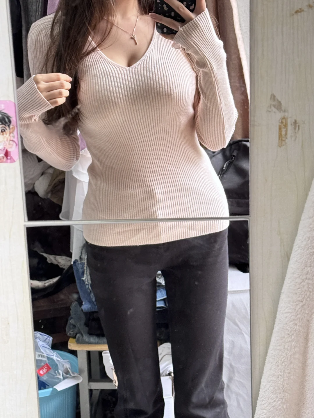 超级平价的小粉上衣