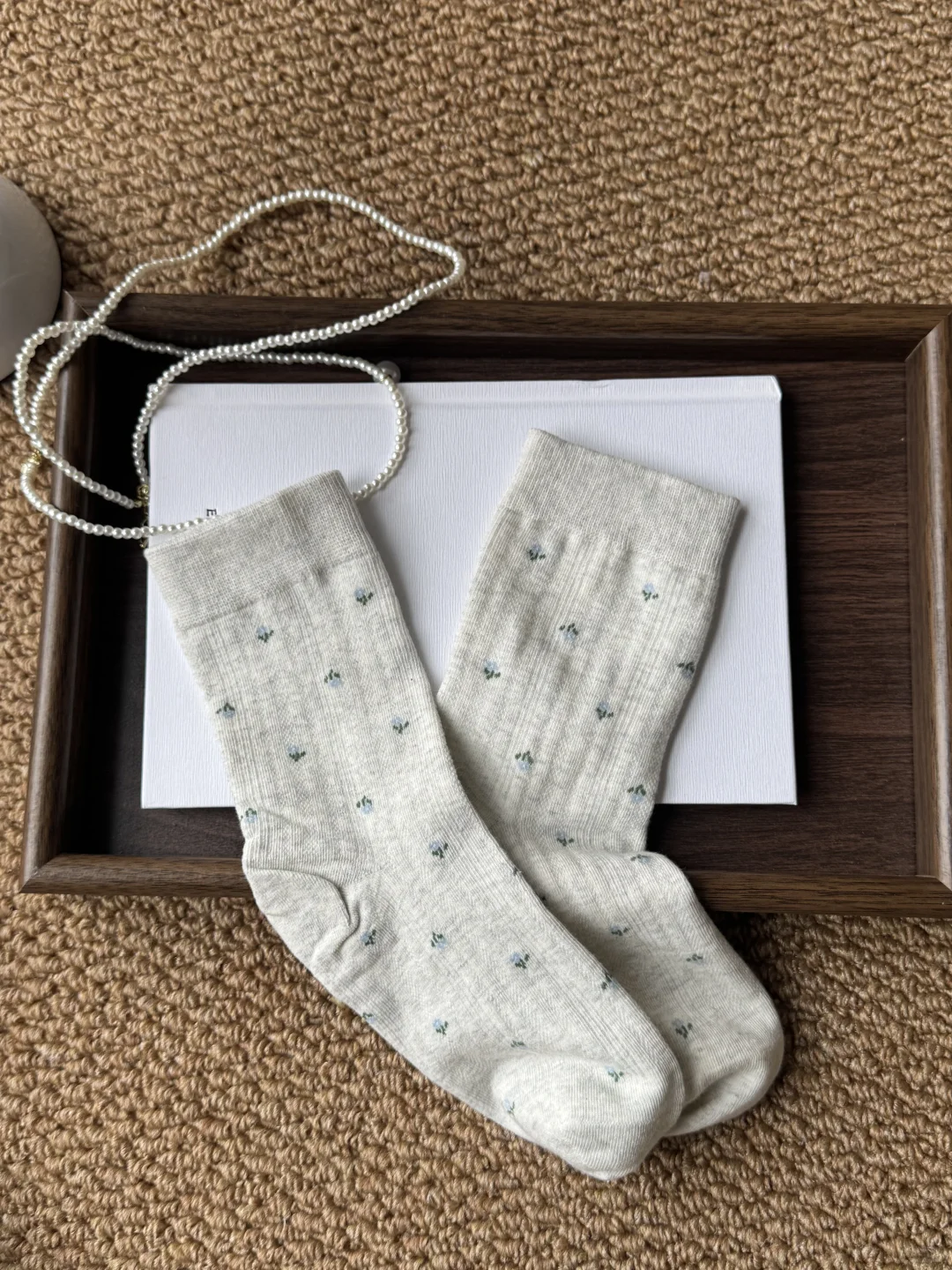 软乎乎的碎花百搭女袜