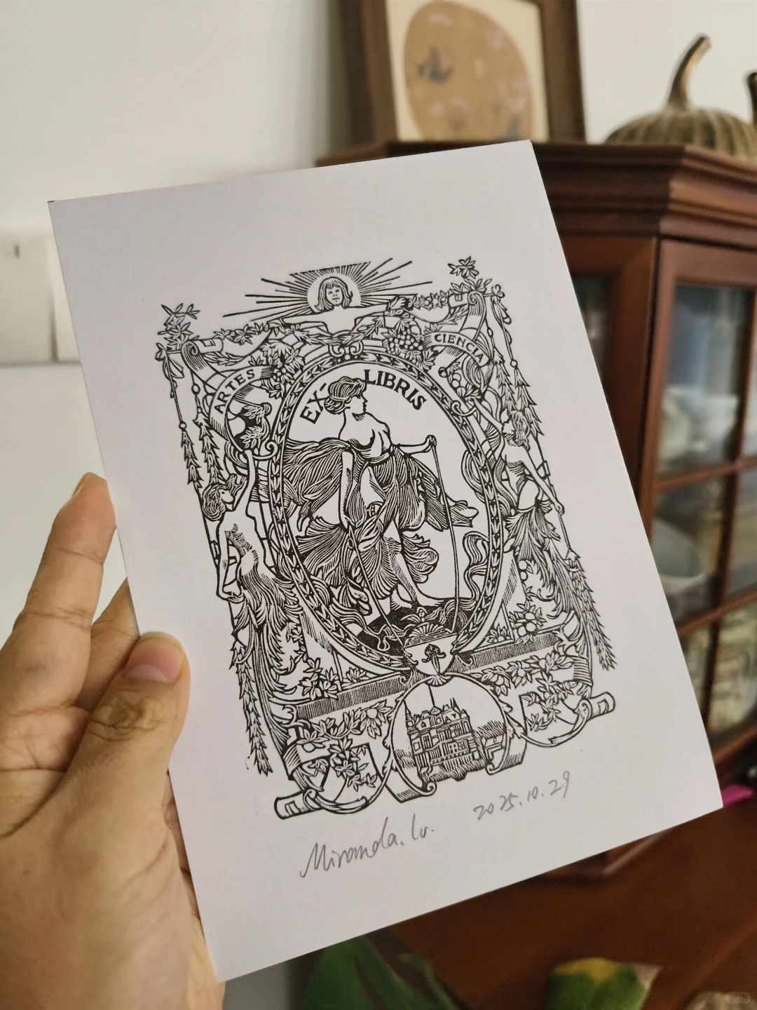 手刻女神藏书印