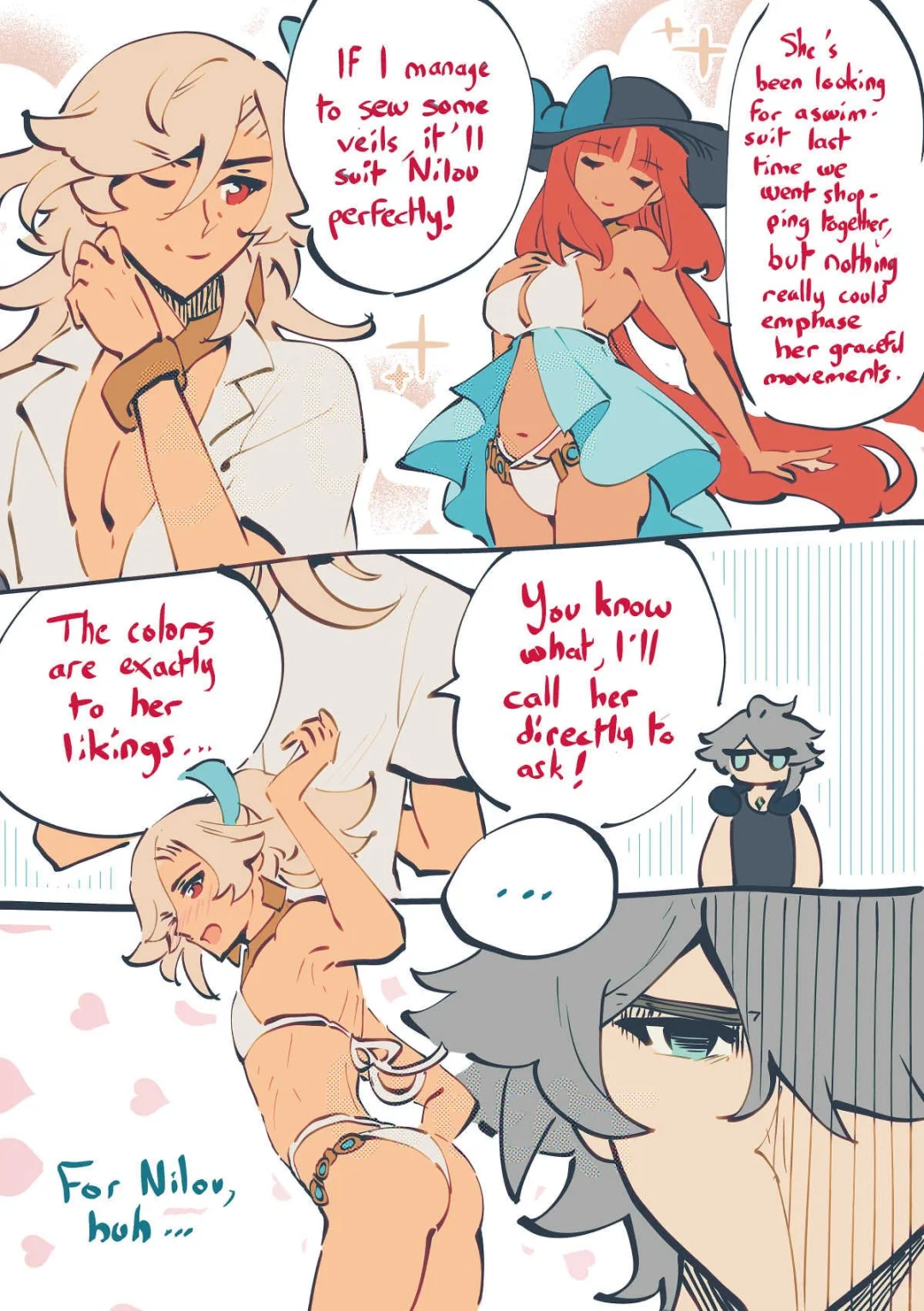 玩原神学英语 | 适合谁的泳装…？