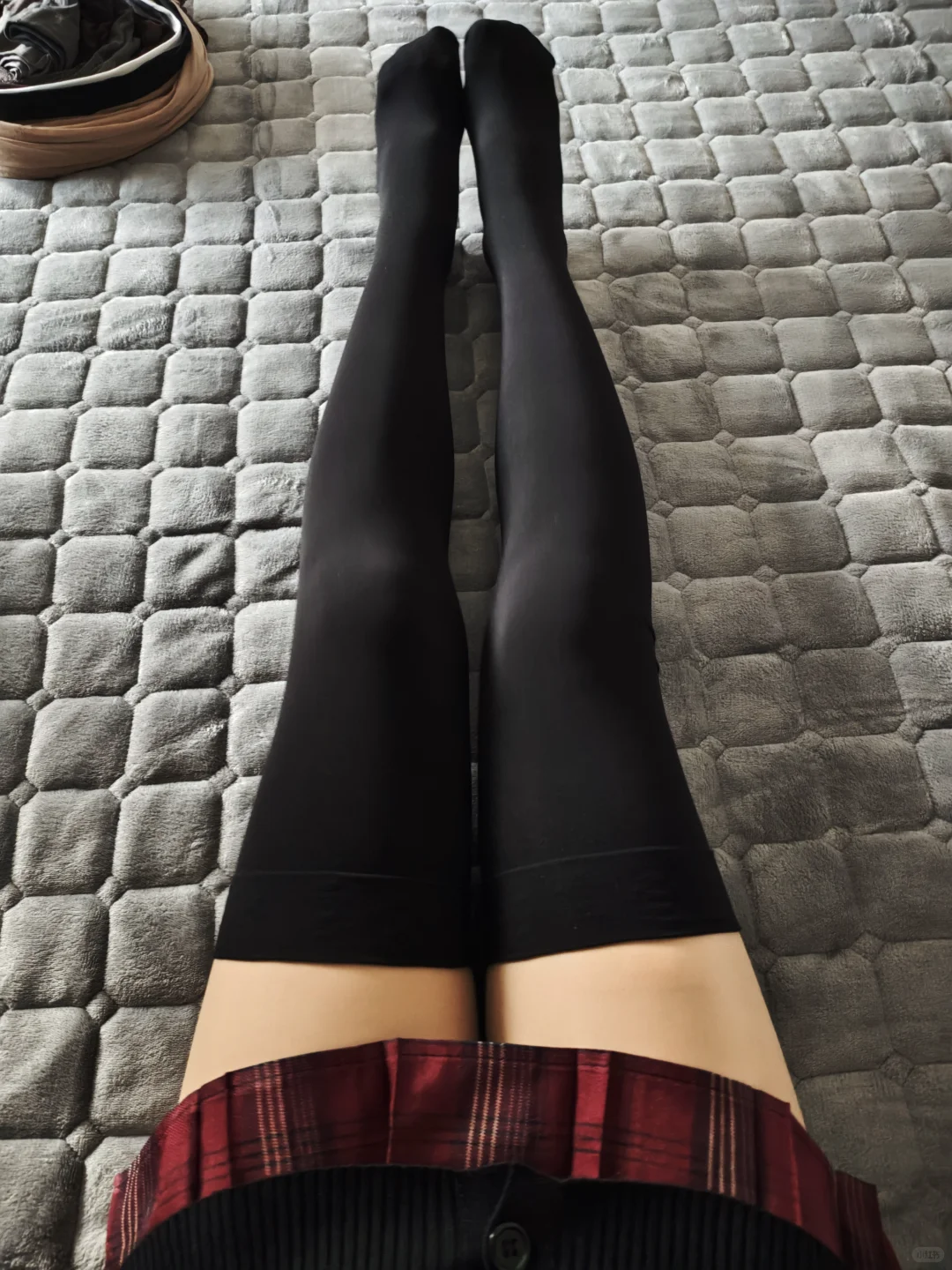 现代裹小脚之双层光腿神器+丝袜+压力过膝袜