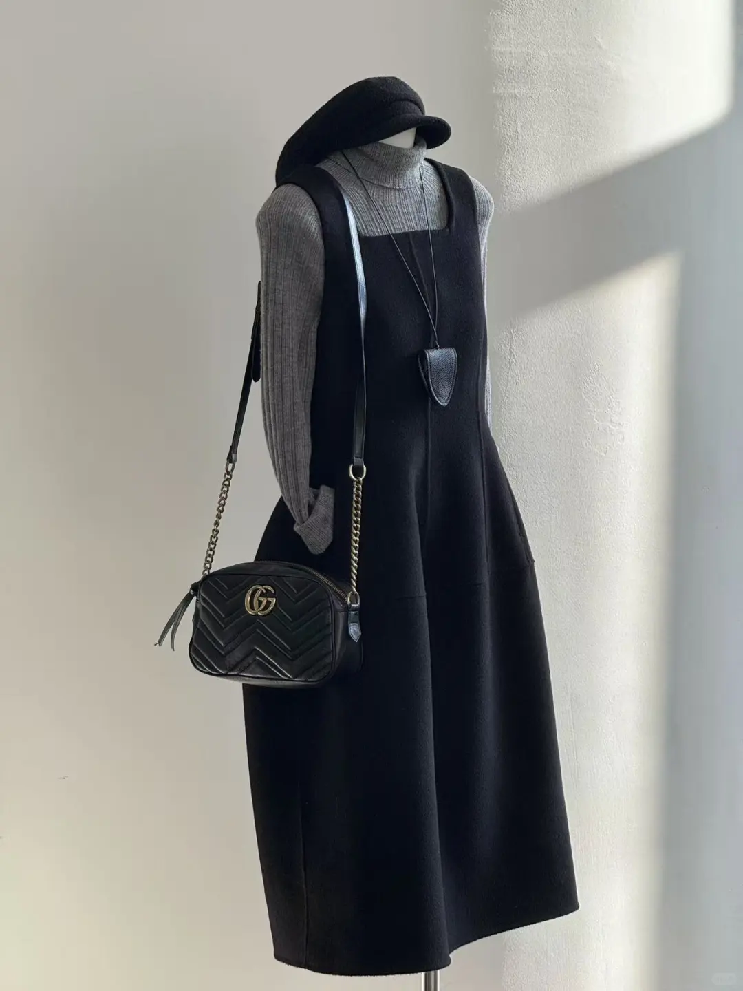 秋冬本命背心裙🖤收腰小黑裙长款来啦！