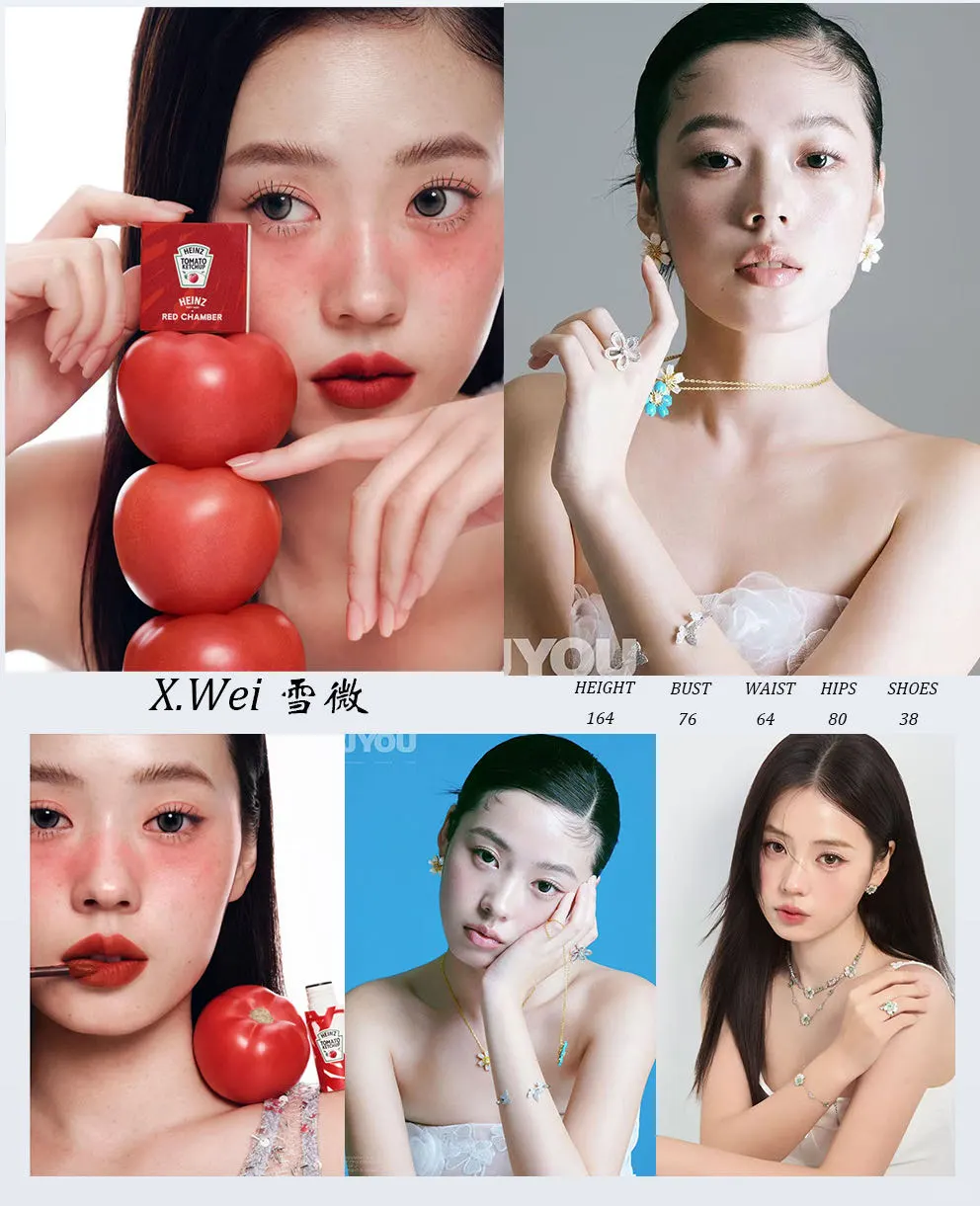 清纯、甜美、少女感、平面模特、