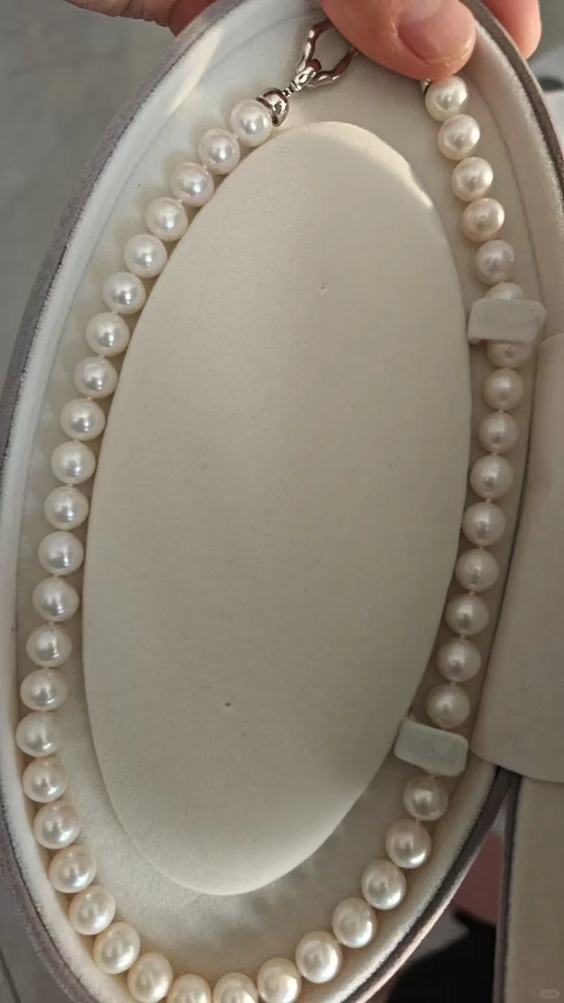 ÷天然淡水无核珍珠8至9白透粉