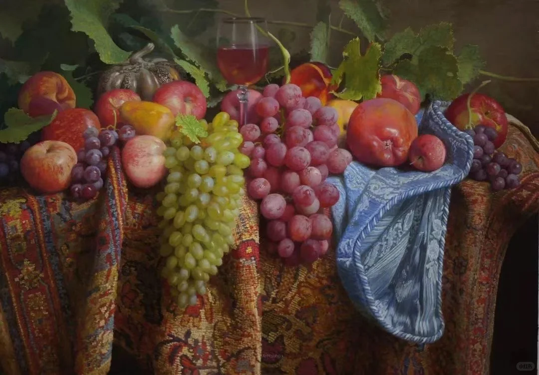 这位大师画得葡萄绝了，简直不能更娇艳！