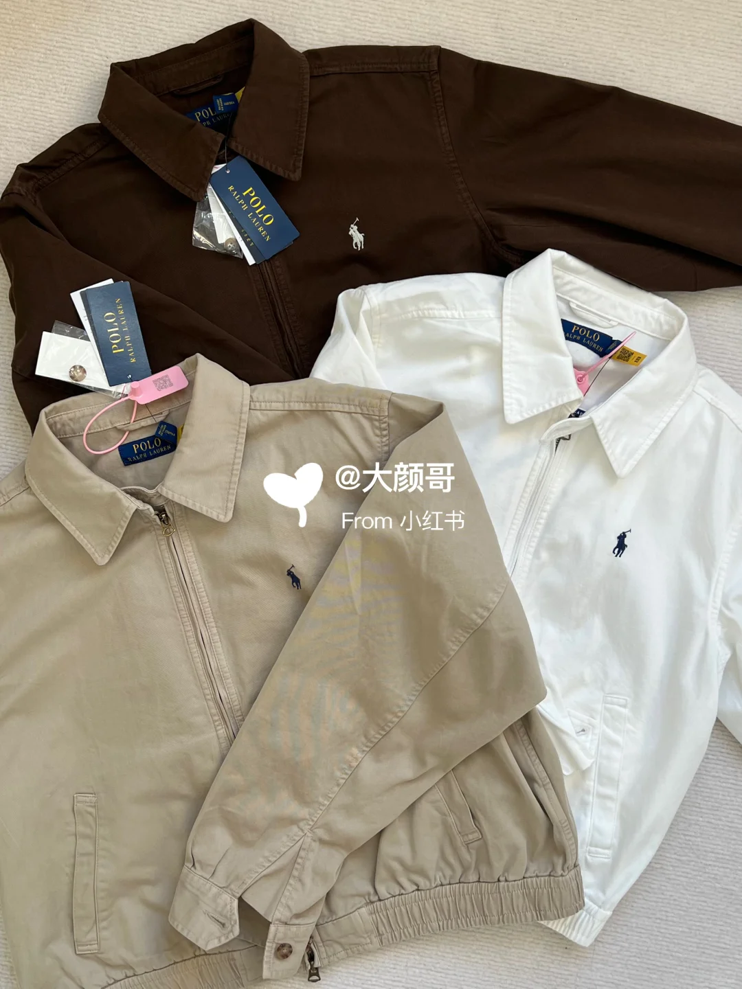 终于集齐拉夫劳伦女款老干部夹克三色！