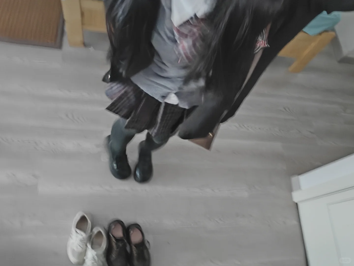 jk配深灰打底也很合适的样子