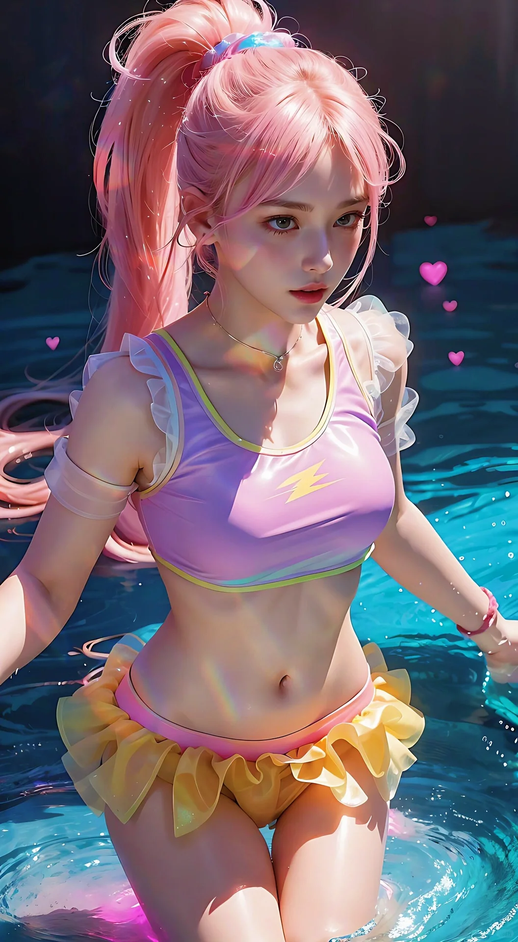 【今日分享】🌈彩虹系氧气美少女（中景篇）