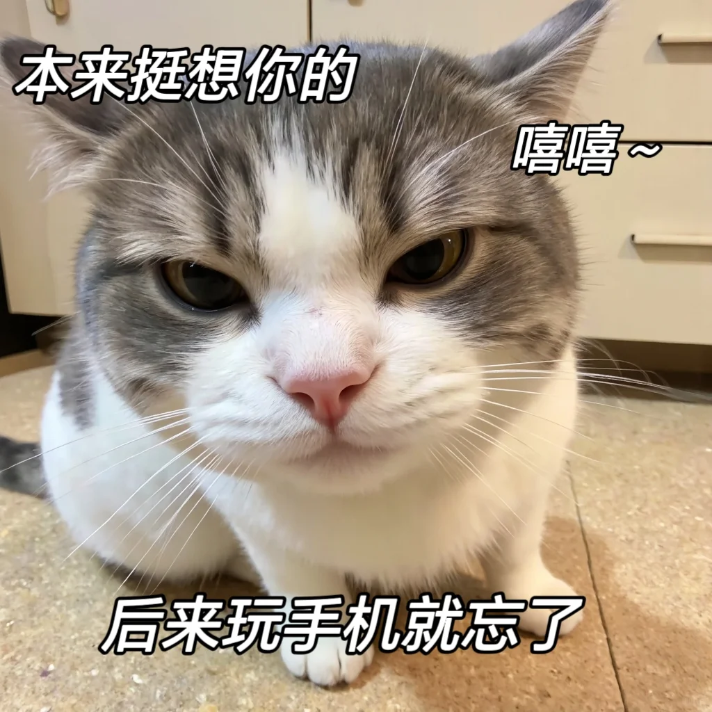 情侣聊天专用可爱小猫表情包