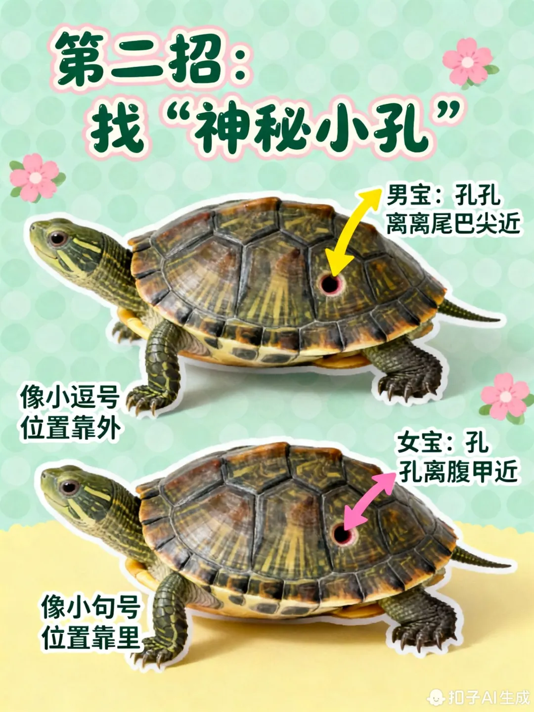 🐢5秒认龟性别！萌新也能看懂