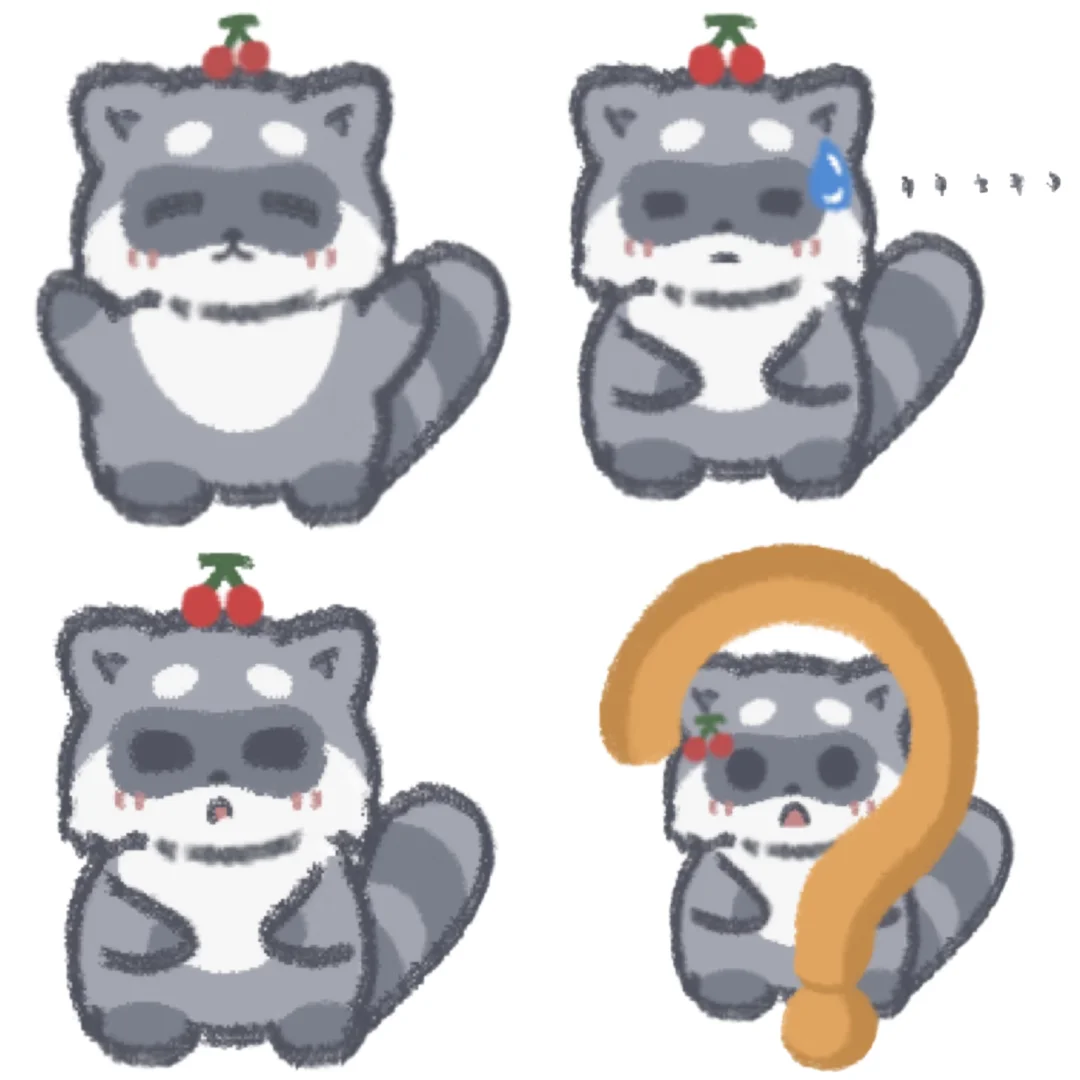 澈哩小浣熊表情包🦝