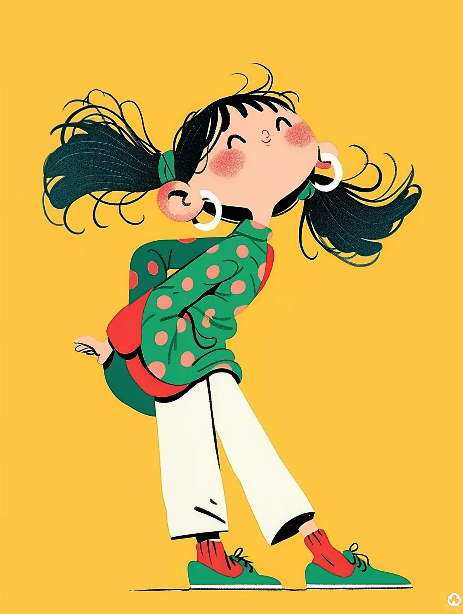 被这个卷卷头发的元气妹妹可爱到原地转圈