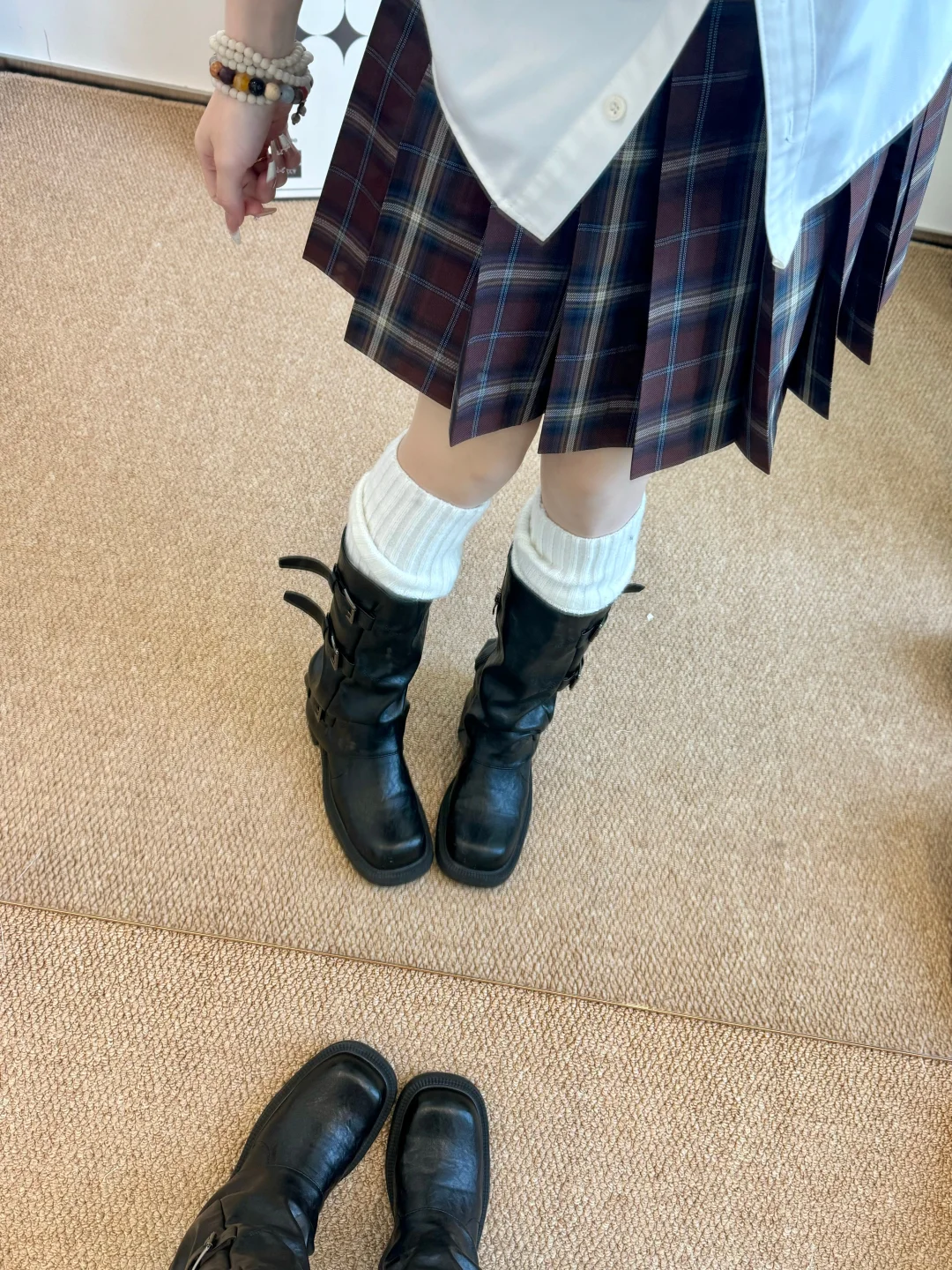 jk和靴子的氛围感！