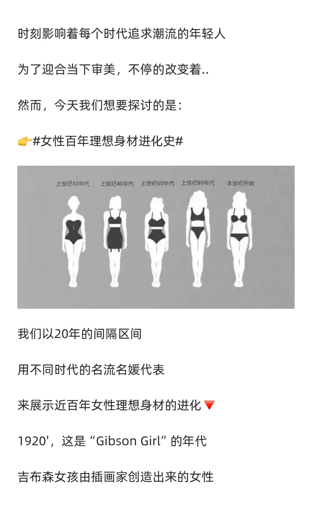 女性百年理想身材进化史