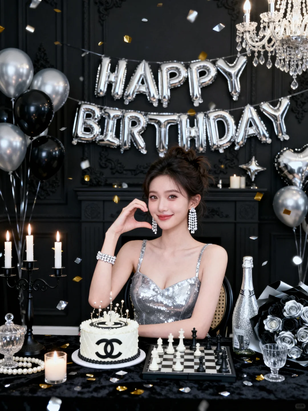 Ai生万物●怎样生成黑银风生日写真人像？