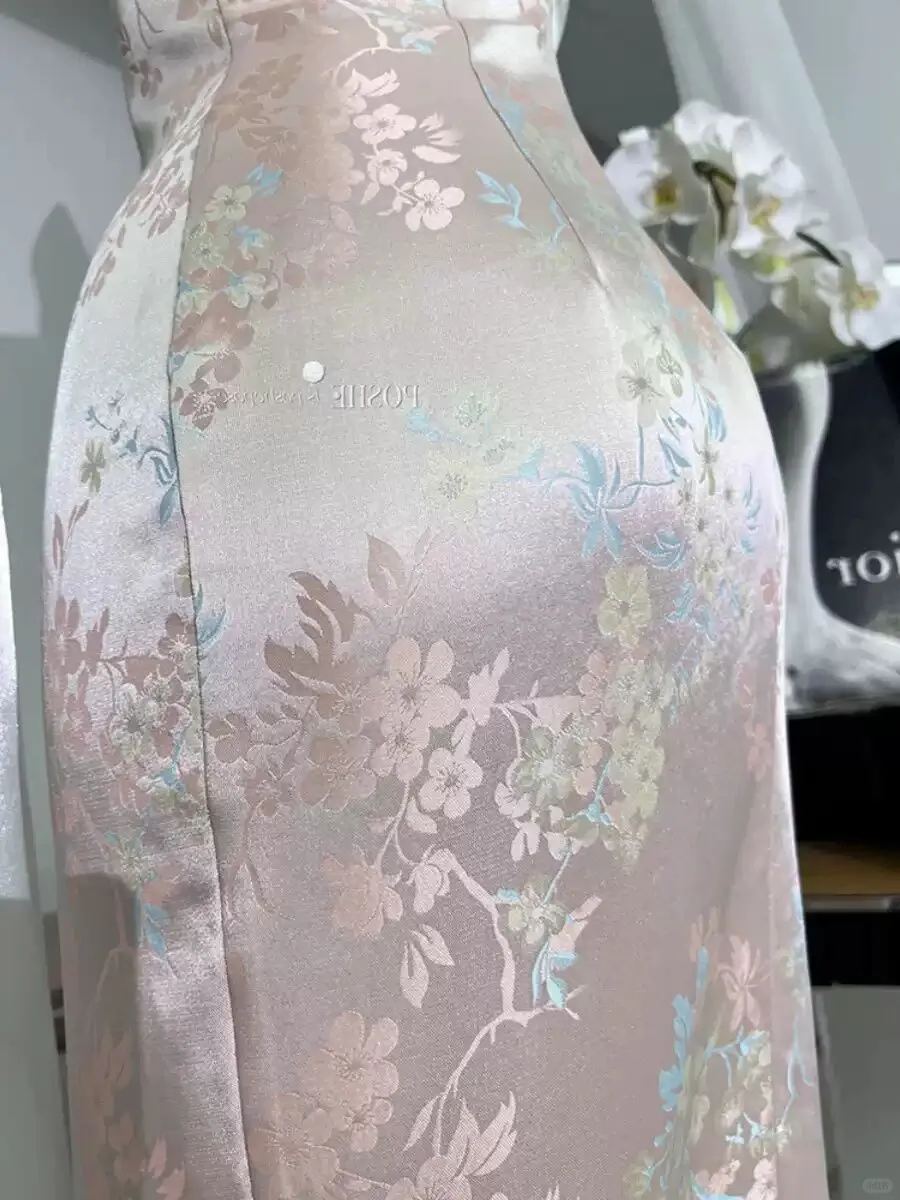 💐粉色小香风旗袍全网首发！