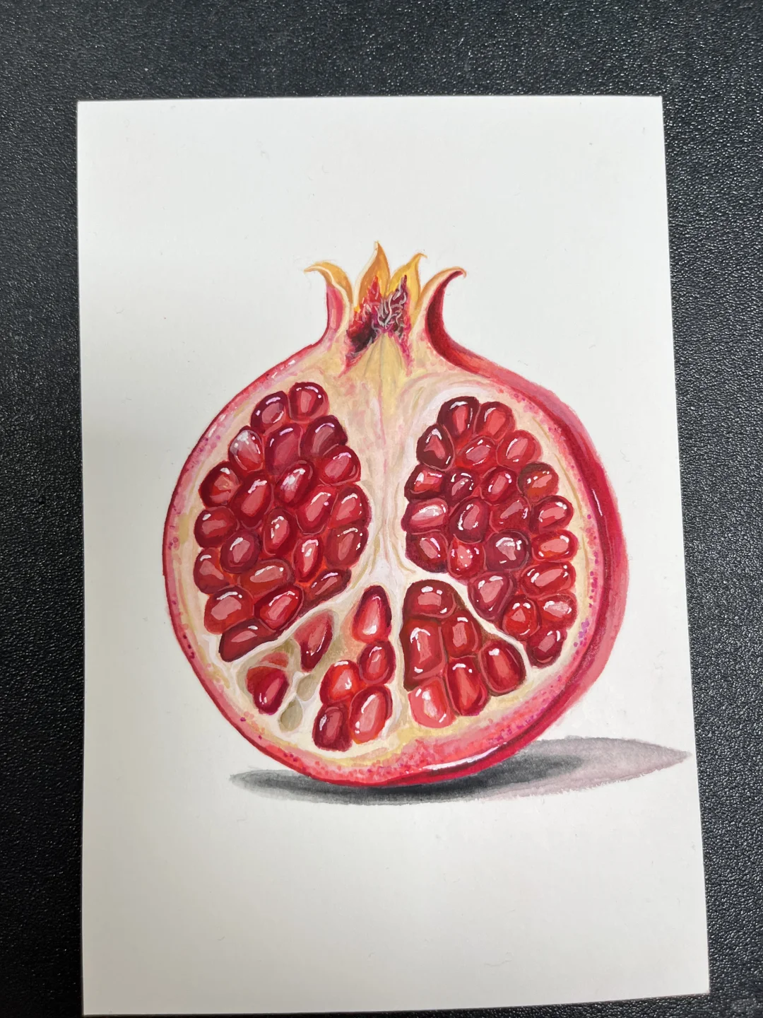 丙烯马克笔|石榴（附步骤图）