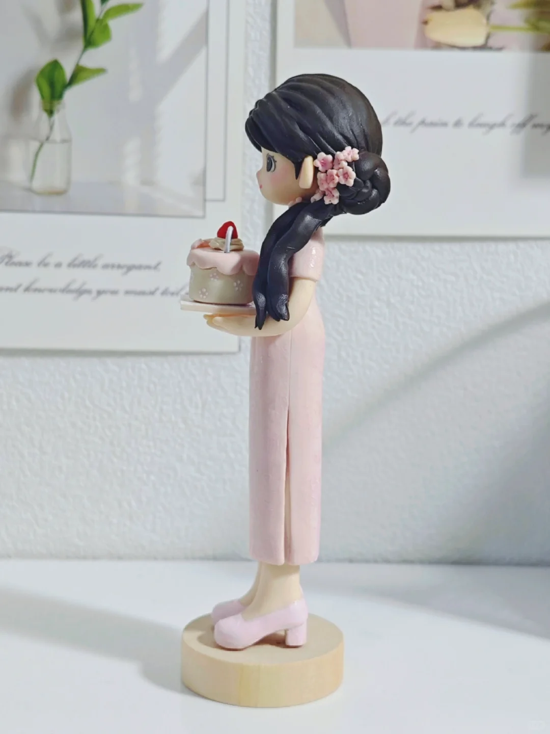 温温柔柔粉色旗袍