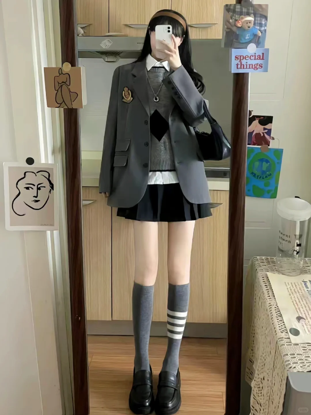 “学院风袜子合集！jiojio的ootd穿搭🧶”