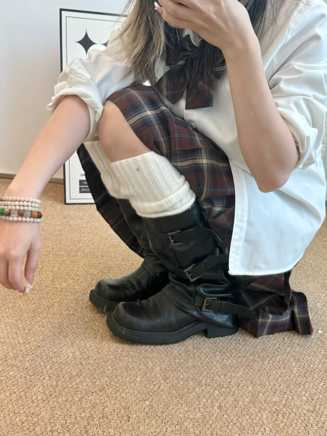 jk和靴子的氛围感！