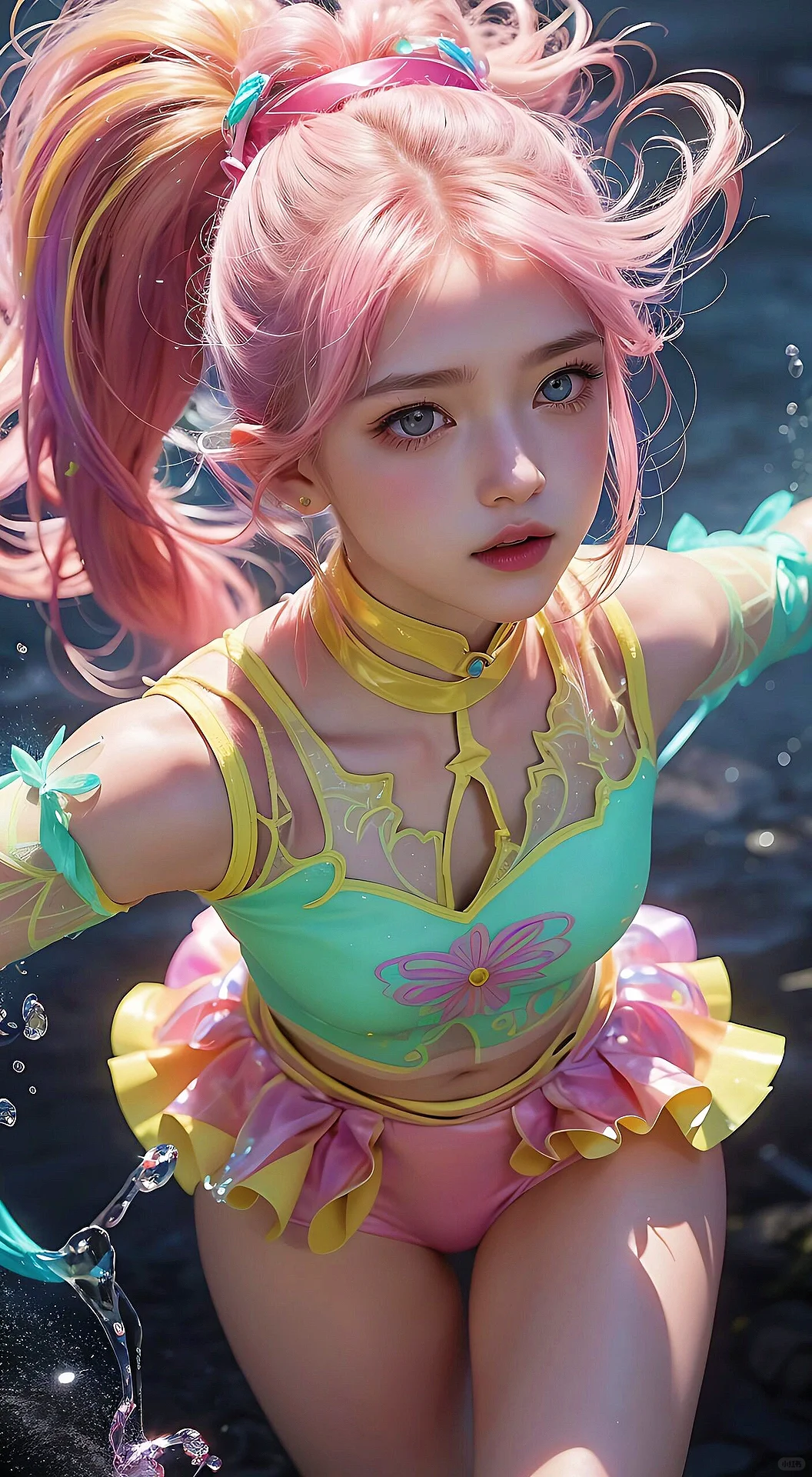 【今日分享】🌈彩虹系氧气美少女（中景篇）