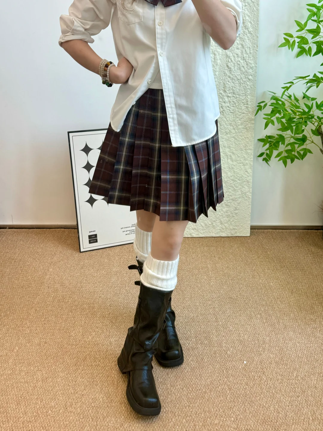 jk和靴子的氛围感！