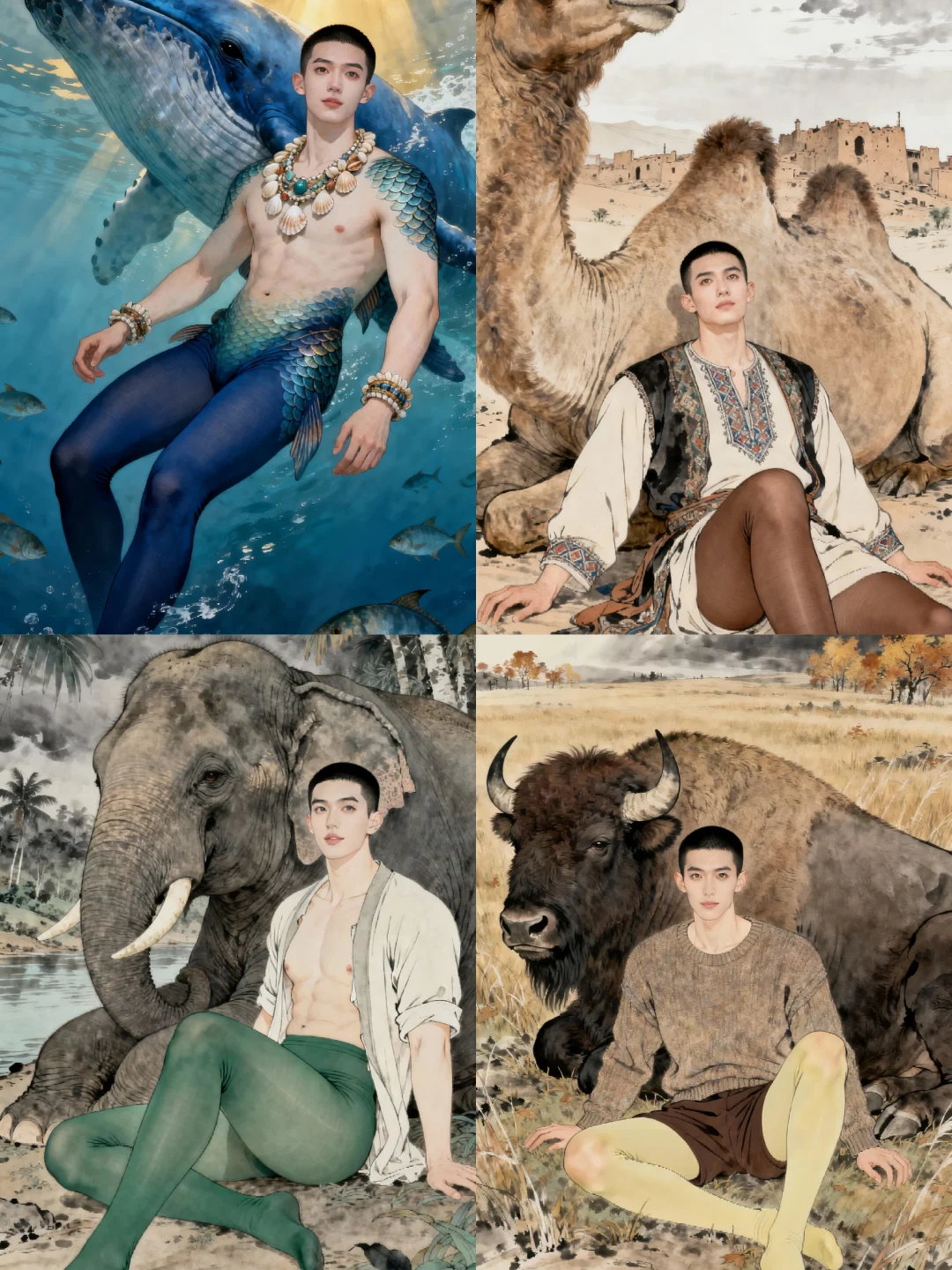 荒野之息🐋，男士丝袜，释放野性。