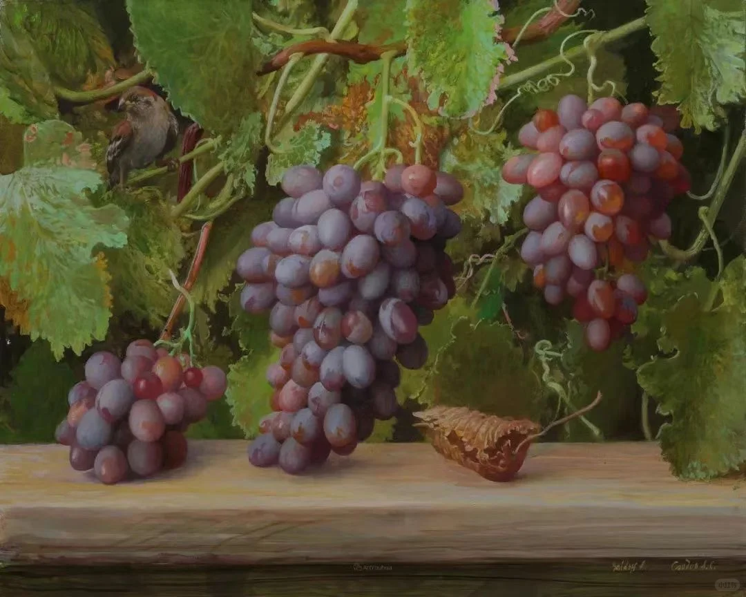 这位大师画得葡萄绝了，简直不能更娇艳！