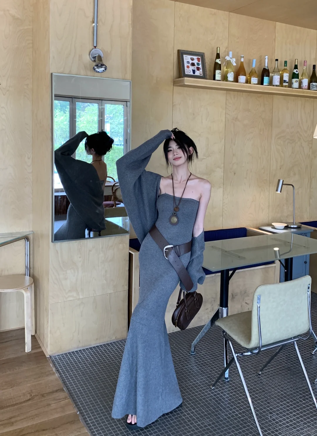 穿出超模既视感的针织套装太绝！！