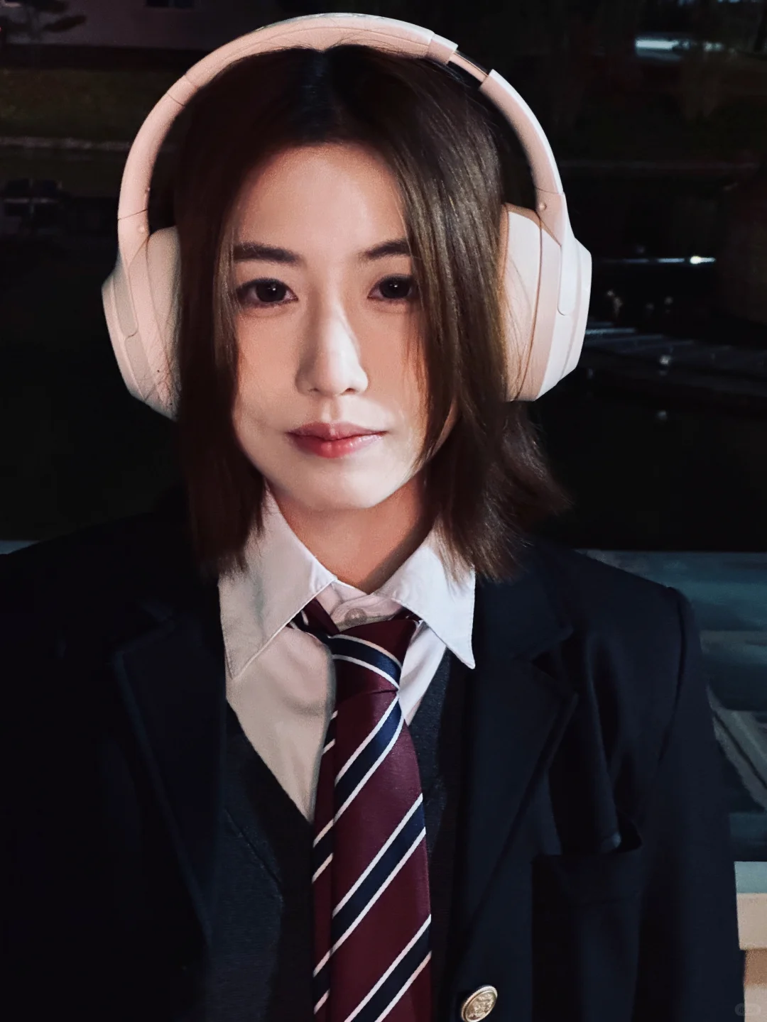 夜间JK制服拍照📸