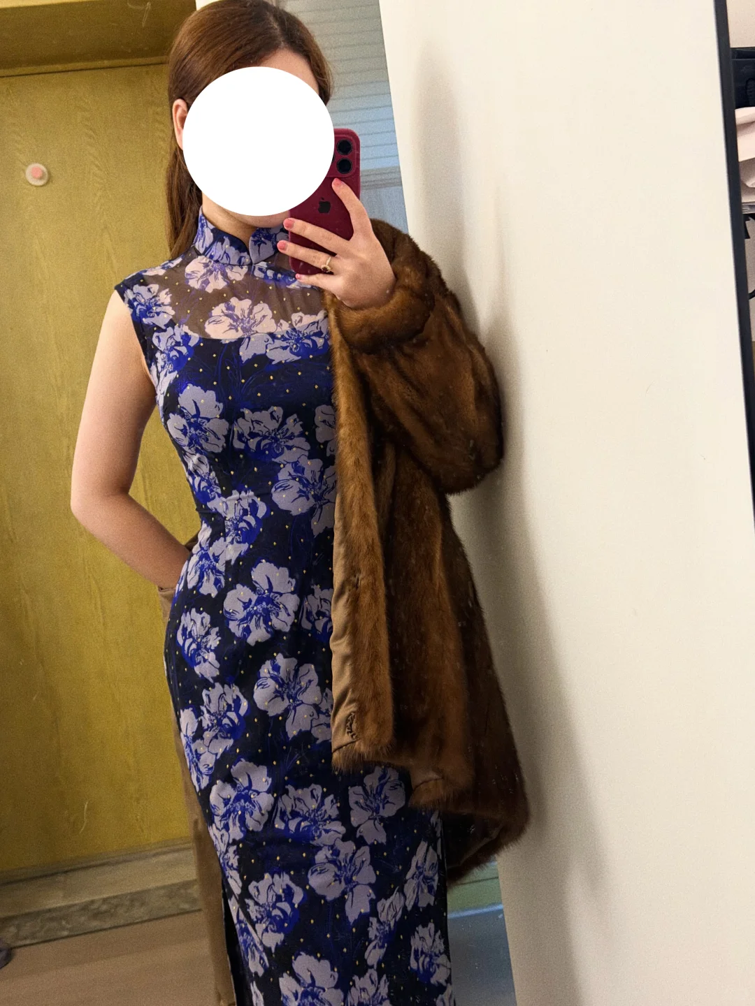 160/96 很有张曼玉感觉的一条港工旗袍