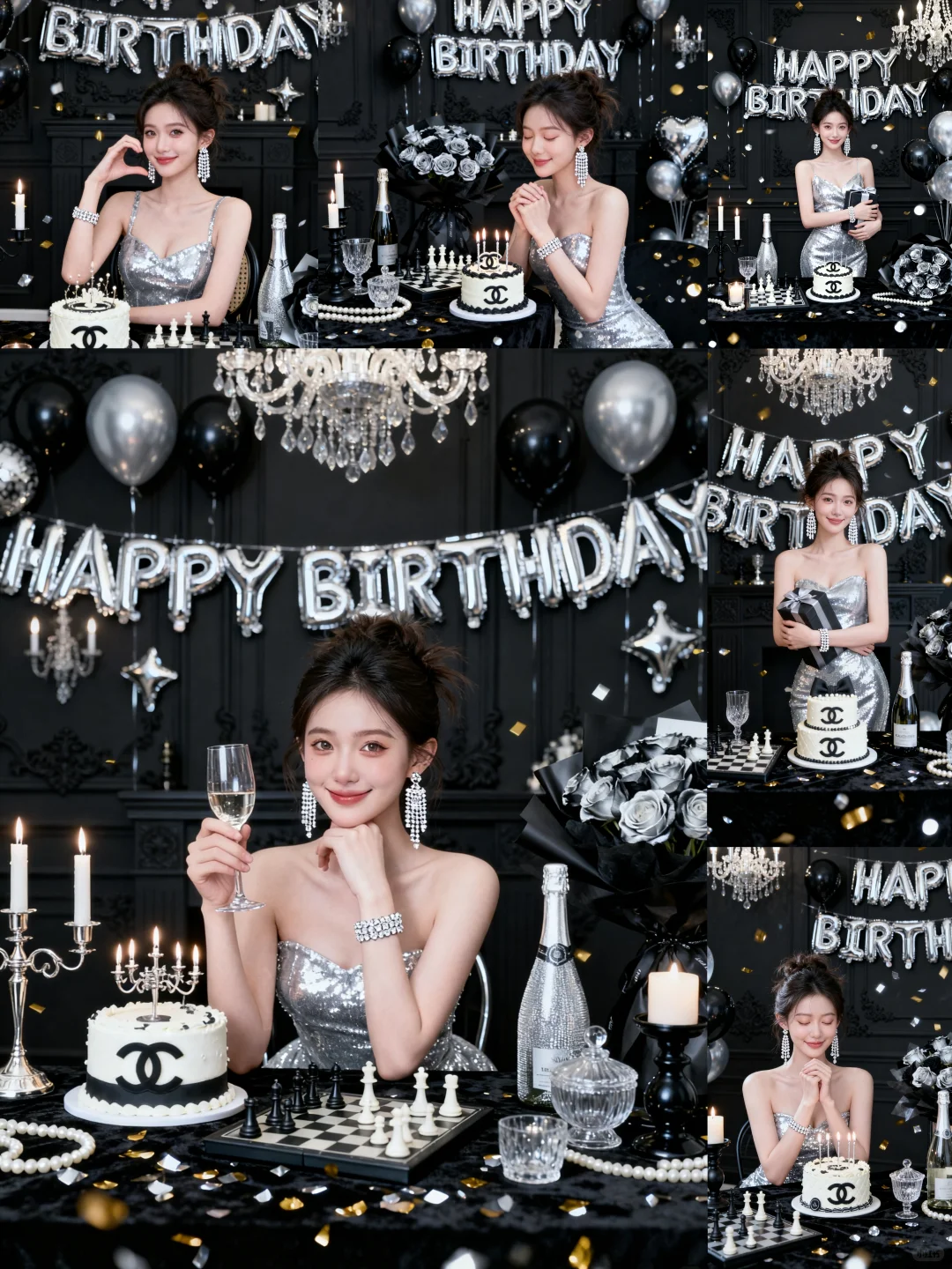 Ai生万物●怎样生成黑银风生日写真人像？