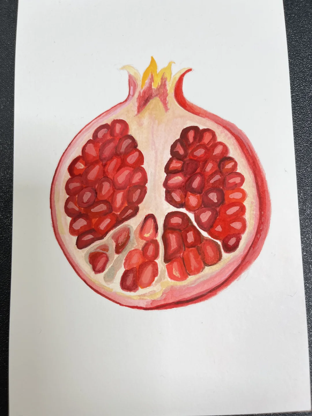 丙烯马克笔|石榴（附步骤图）