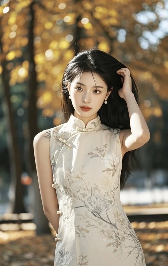 存一些新中式旗袍裙子拍照姿势📸，快来学！