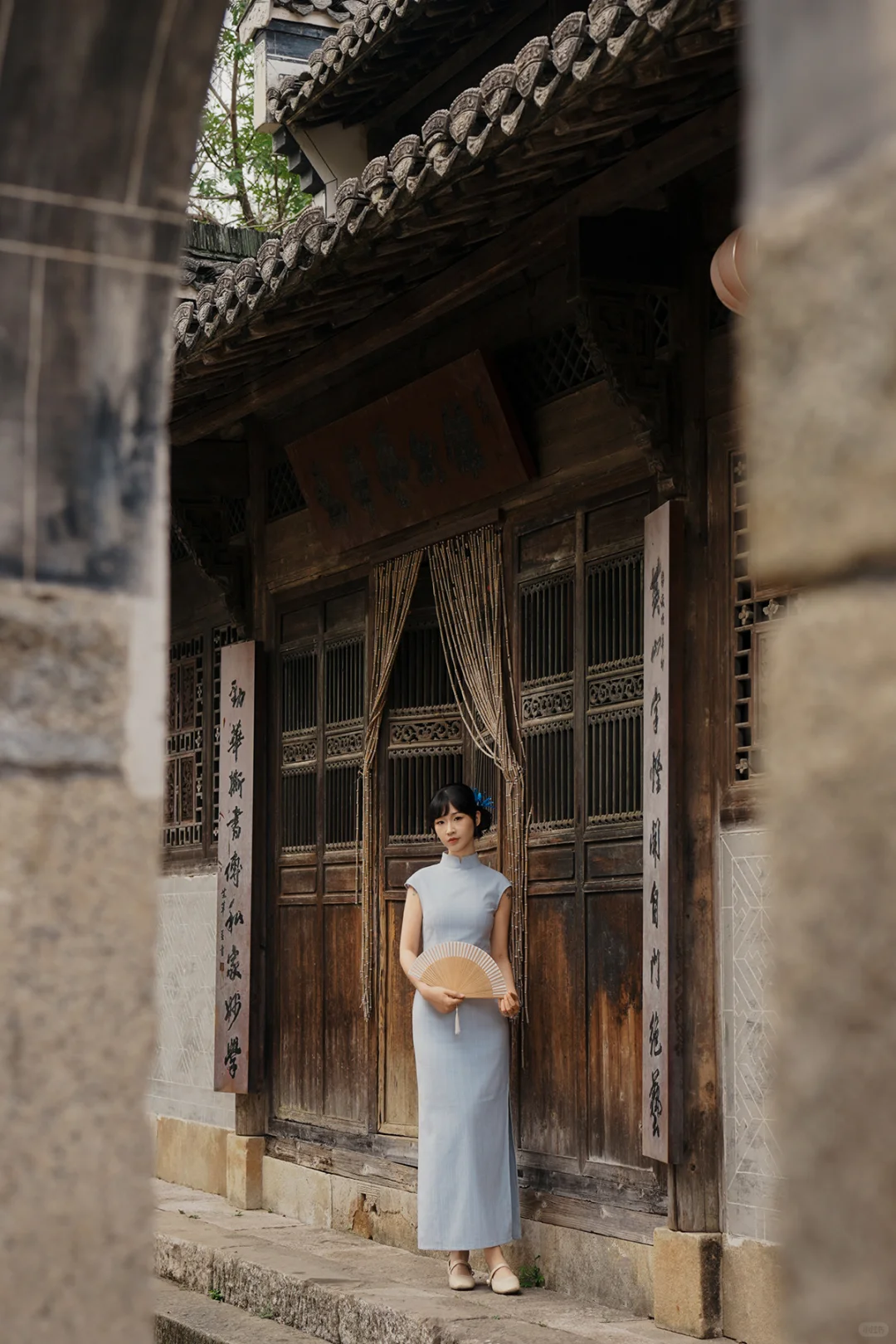 呈坎｜一袭旗袍映呈坎