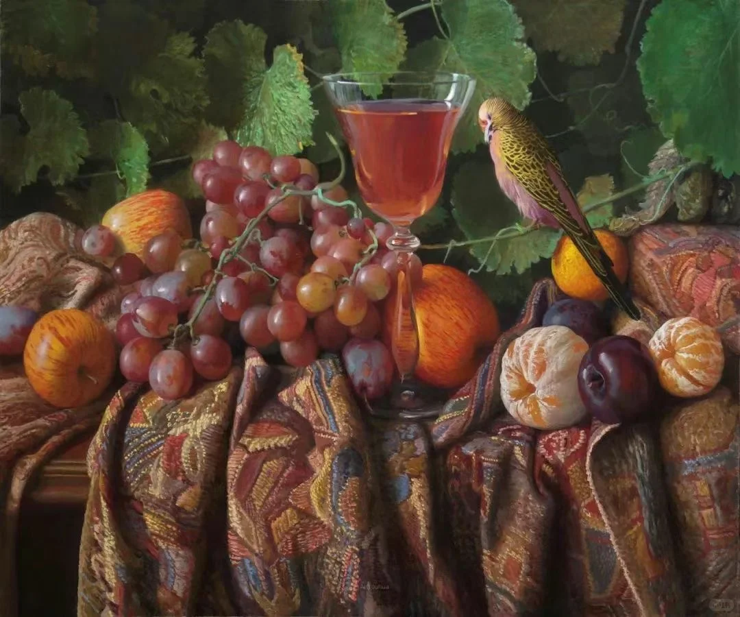 这位大师画得葡萄绝了，简直不能更娇艳！