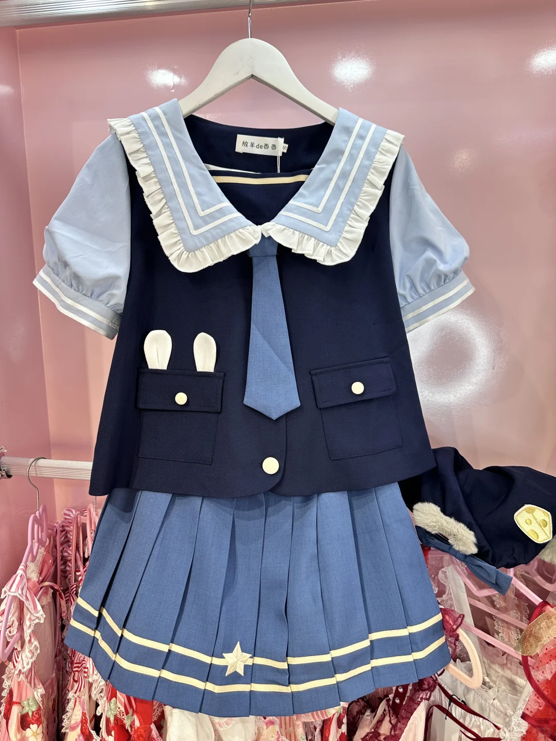 贪吃鼠鼠｜jk水手服套装实拍｜显白水手服