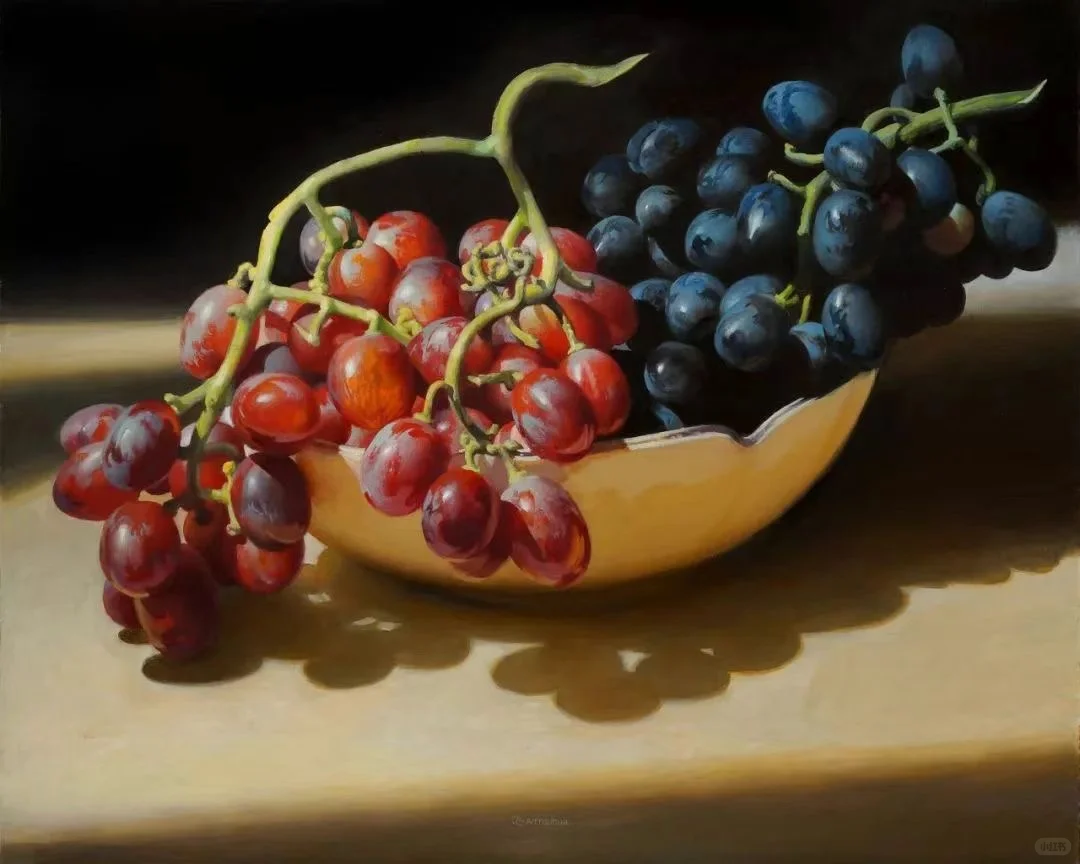 这位大师画得葡萄绝了，简直不能更娇艳！